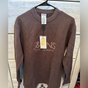 NWT brown Dolce and Gabbana long sleeve sweater/sweatshirt